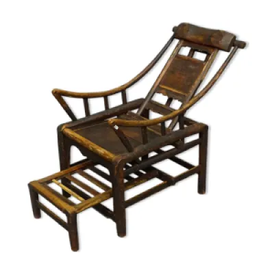 Chaise longue en bambou - antique vers