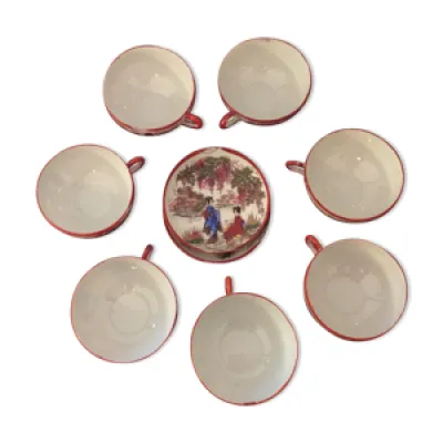 Ensemble de 8 anciennes - porcelaine japon