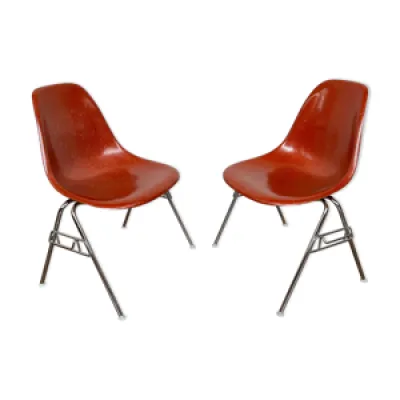 Paire de chaises Eames - verre