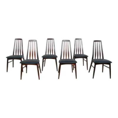 6 chaises Eva par Niels - koefoed 1960