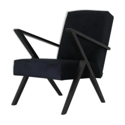 fauteuil polonais original - velours noir