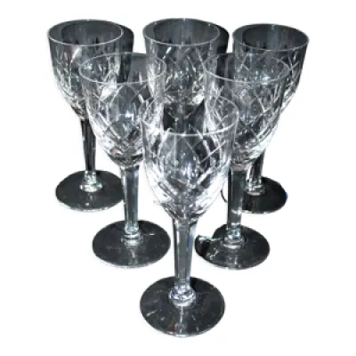 Série de 6 verres à - vin cristallerie