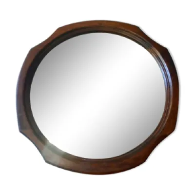 Miroir rond original - bois cadre