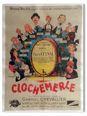 Affiche cinéma originale 1947.entoilée.Clochemerle,Albert