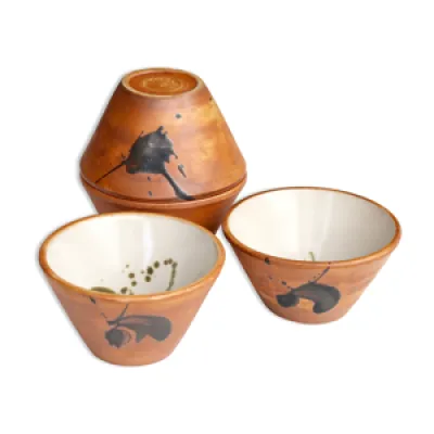 Set de 4 bols en céramique - poterie colombe