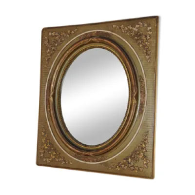 Miroir ovale original décor lierre