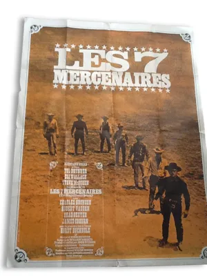 Affiche originale rare des 7 mercenaires