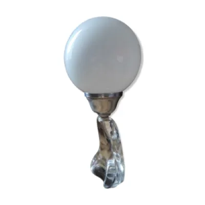Lampe de bureau chevet - cristal opaline