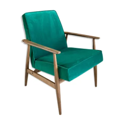 fauteuil polonais vintage - velours vert
