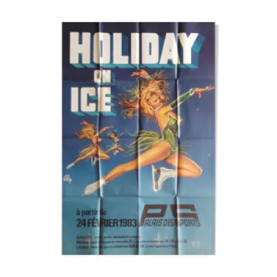 Affiche originale vintage - glace