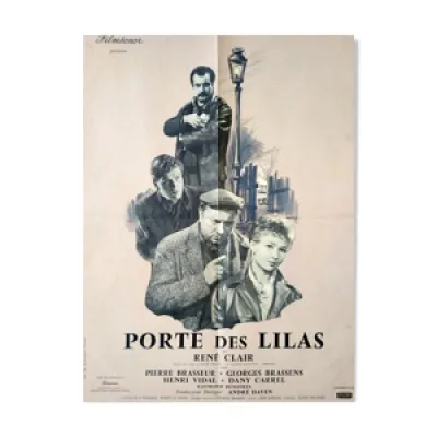 Affiche originale 1957 - lilas