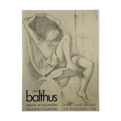 Affiche vintage Balthus - 1971