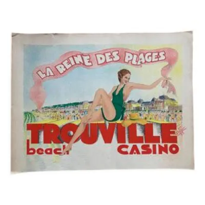Affiche originale Trouville - reine