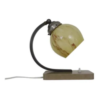 Lampe de bureau Art Déco - pied bronze