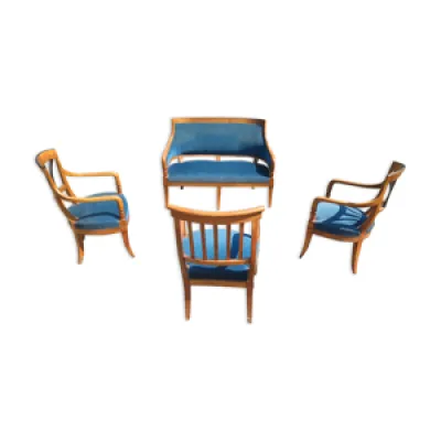 Salon Biedermeier composé - bureau fauteuil