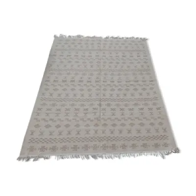 tapis berbère blanc - gris