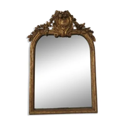 Miroir ancien en bois - xvi transition