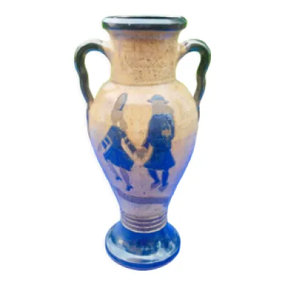 Vase breton ancien en - couple