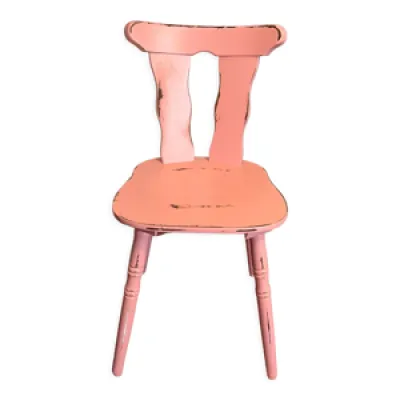 chaise de ferme pâtinée - rose
