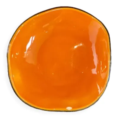 Plat orange céramique