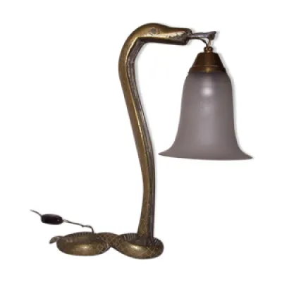 lampe cobra bronze art - deco