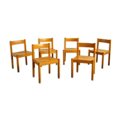Série de 6 chaises, - france 1960