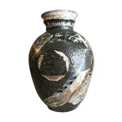 Vase céramique signé