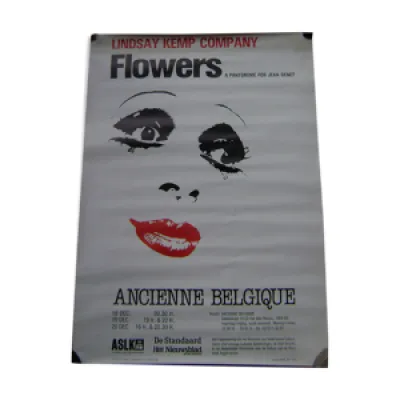Affiche Flowers spectacle - bruxelles