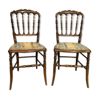Paire de chaises Napoléon - iii bois