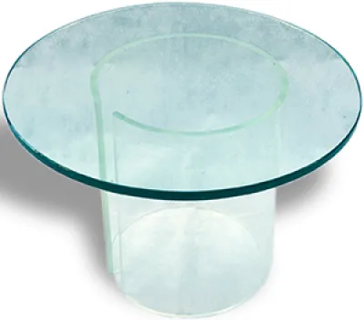 Petite table ronde en - verre