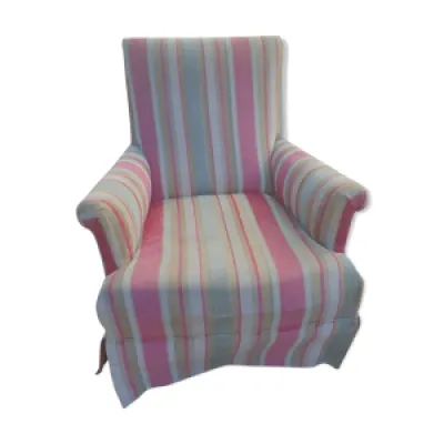 fauteuil en velours multicolore