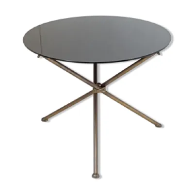 table d'appoint tripode - laiton verre