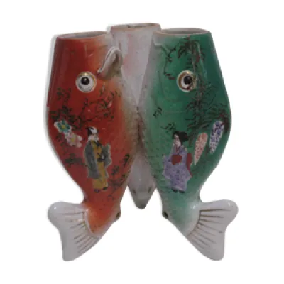 Vase  céramique - poissons