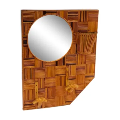 miroir bambou, 64x50