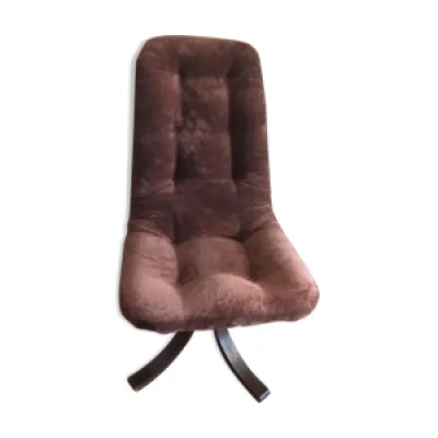 chaise pivotante bois - velours