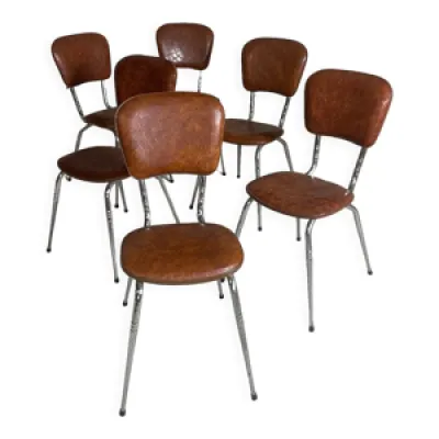 6 chaises skaï