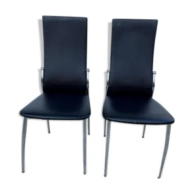 Lot de deux chaises design - noir