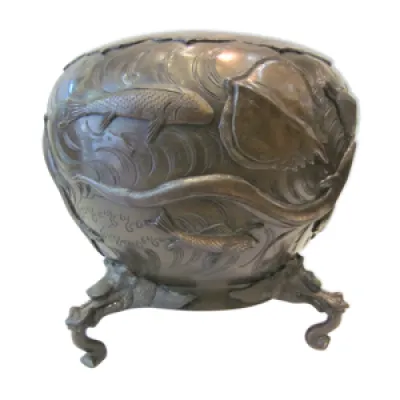 cache-pot en bronze