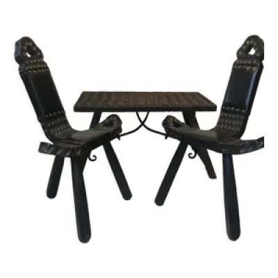 Table basse et chaises