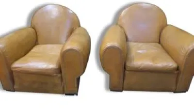Paire de fauteuils cubs - cuir art
