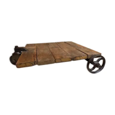 Table basse ancien chariot