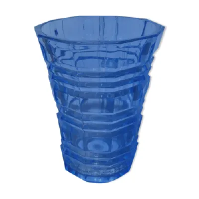Vase en verre transparent - bleu