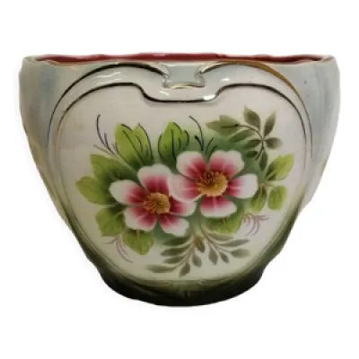 Cache pot ancien décor - floral