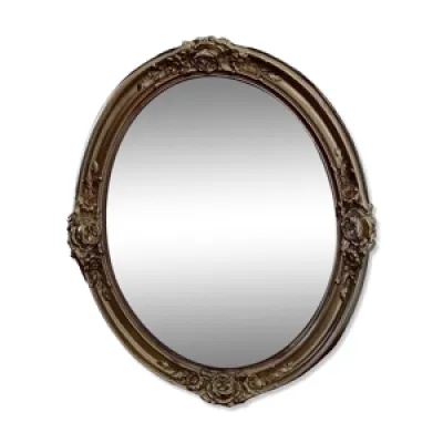 miroir ovale doré 49x69cm
