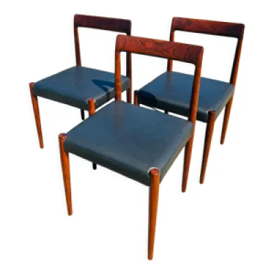 3 chaises lübke palissandre - rio