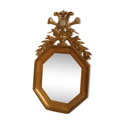 cadre miroir bois doré