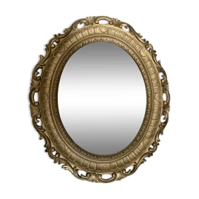Miroir ovale doré années