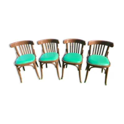 4 chaises bistrot skaï - vert