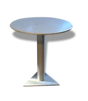 Table ronde bistrot / - acier gris