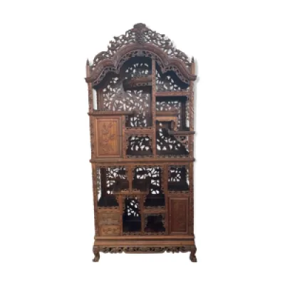Cabinet sculpté de collectionneur - chinois